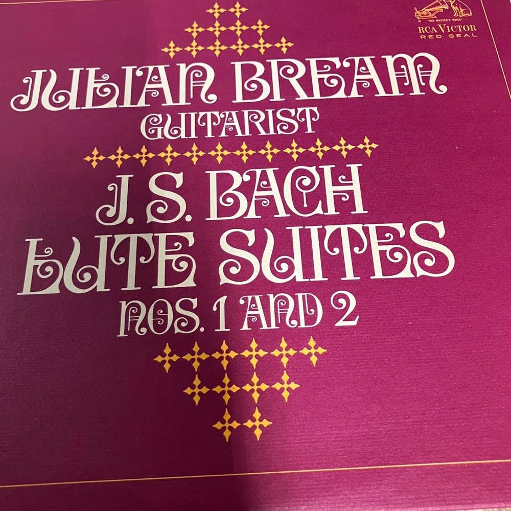 Julian Bream J.S. Bach Lute Suites Nos 1 & 2 RCA Victor Red Seal Vinyl LSC-2896